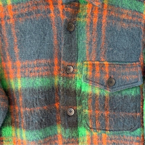 Zara Plaid Button-Up Top/Jacket - Picture 3 of 3